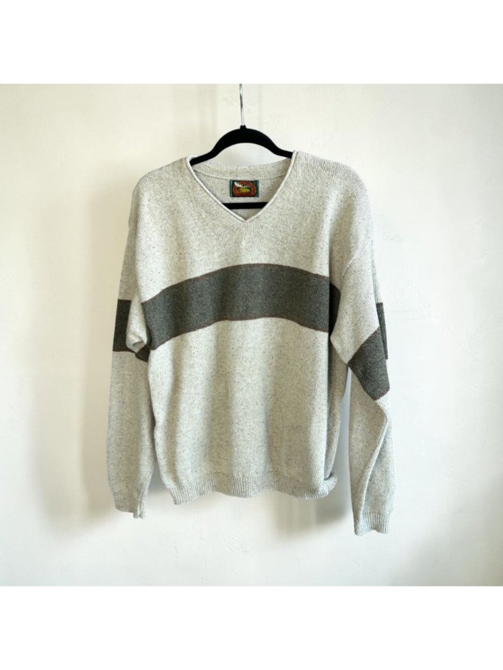 Vintage Alps Apparel Men's Striped Sweater Large Gorpcore